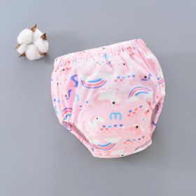 Baby Training Pants Washable 6-layer Gauze Diaper Cover (Option: Rainbow Horse-L Code-5PCS)