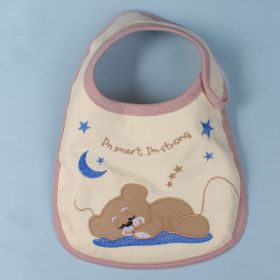 Optional Baby Bib Children's Cotton Three-layer Waterproof Saliva Towel (Option: Sleeping Mouse)