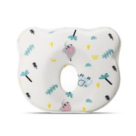 Cartoon Four Seasons Baby Headrest Anti-deviation Head Shaping For Children And Kids Pillow (Option: Leaf Elephant-25 √ó 23 √ó 3)