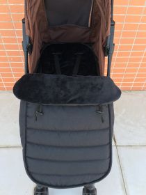 Baby Stroller Sleeping Bag Warm Foot Cover Thickened Windshield (Color: black)
