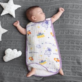 Cotton Gauze Sleeveless Vest Newborn Children's Sleeping Bag (Option: Space exploration6-L)