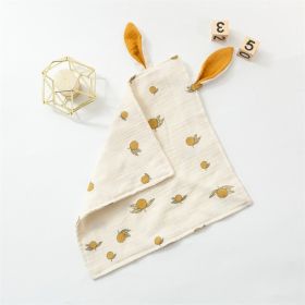 Baby Rabbit Ears Appeasing Towel Cotton Cloth To Sleep With Hug Blanket (Option: Lemon-30 √ó 30cm)