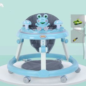 Baby Walker Anti-O-leg Baby Multifunctional Anti-rollover (Option: Blue-5Style)