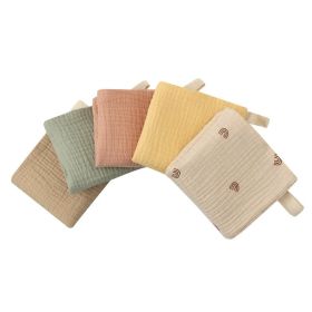 5-piece Baby Towel Plain Cotton Face Towel (Option: 5pcs G-Default Item)