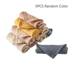 5-piece Baby Towel Plain Cotton Face Towel (Option: 5pcs H-Default Item)