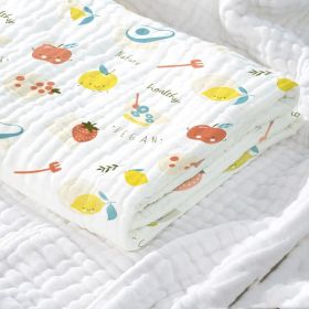 Baby Cotton Super Soft Absorbent Gauze Bath Towel (Option: Fruit dessert-110x140cm)