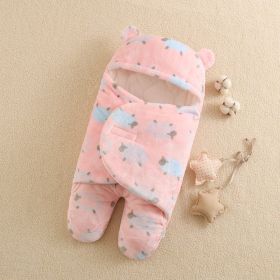 Thickened Blanket In Autumn And Winter (Option: Pink lamb-1or3 months)