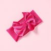 Baby Bows Velvet Headbands Turbans Hairband Headwraps Stretchy Wide Cross Knotted for Newborn Toddlers Kids