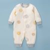 Baby Cartoon Pattern Full Single Breasted Design Thermal Jumpsuit