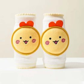 Baby 3D Cartoon Patched Pattern Mesh Breathable Design Anti-Fall Knee Pads (Color: Light Yellow, Size/Age: Average Size (0-6Y))