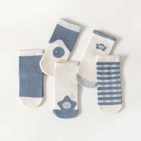 Tube Socks 1Lot=5pairs (Color: Blue, Size/Age: XL (5-8Y))