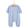 Baby Solid Color Medium Sleeve Summer Crotch Jumpsuit Pajamas