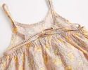 Baby Girl Floral Print Pattern Backless Design Sleeveless Rompers With Handband