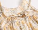 Baby Girl Floral Print Pattern Backless Design Sleeveless Rompers With Handband