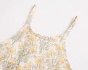 Baby Girl Floral Print Pattern Backless Design Sleeveless Rompers With Handband
