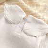 Baby Embroidered Pattern Lapel Cotton Shirt Combo Corduroy Strap Onesies Sets