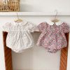 Baby Girl Doll Collar Floral Print Dress Combo Floral Print Shorts In Sets Summer Outfit Wearing
