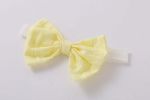 Baby Girl Solid Color Square Collar Design Short-Sleeved Onesies With Headband In Summer Outside Wearing