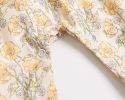 Baby Girl Floral Print Pattern Backless Design Sleeveless Rompers With Handband