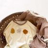 Baby Girl Cute Smile Face Print Short-Sleeved Round Collar Simpfy Onesies
