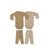 Baby Cartoon & Floral Pattern Long Sleeve Onesies With Pants Sets