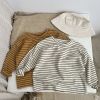 Baby Striped Pattern Long Sleeve Basic Unisex Tops