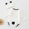 Baby 1pcs Cartoon Graphic Soft Cotton Long Sleeves Bodysuit With Hats