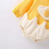 Baby Cartoon Egg Shape Design Long Sleeved Cute Bodysuit With Headband