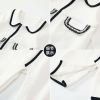Baby Solid Color Simple Style Lapel Cotton Thermal Home Clothes Romper