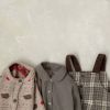 Baby Boy Solid Color Bear Patched Pattern Single Breasted Design Lapel Long Sleeves Shirt