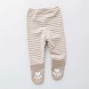 Baby Cartoon Pattern Long Sleeved Onesies Combo Striped Pantihose Sets