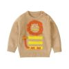 Baby Cartton Lion Emroidered Pattern Pullover Sweater