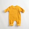 Baby Cartoon Pattern Side Snap Button Design Long Sleeved Romper