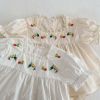 Baby Girl Floral Embroidered Pattern Tops With Shorts Sets