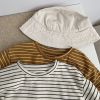 Baby Striped Pattern Long Sleeve Basic Unisex Tops