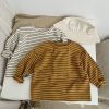 Baby Striped Pattern Long Sleeve Basic Unisex Tops