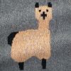 Baby Boy Cartoon Llama Embroidered Pattern Button Front Knitted Cardigan