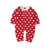 Baby Boy And Girl 1pcs Polka Dot Pattern Button Front Knitted Rompers