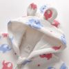 Baby Cartoon Elephant Pattern Zipper Front Design Rompers With Hat