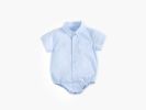 Baby Boy Solid Color Buttoned Shirt With Pockets Short Sleeve Onesies Online In Summer