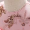 Baby Girl Butterfly Patched Graphic Sleeveless Western Style Baptism Birthday Dress
