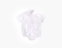 Baby Boy Solid Color Buttoned Shirt With Pockets Short Sleeve Onesies Online In Summer