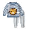Baby Cartoon Bunny & Striped Graphic Pullover Sweater Combo Trousers 2 Pieces Sets