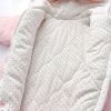 Baby Boy And Girl Solid Color Coral Fleece Thickened Romper