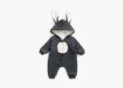 Baby Cartoon Shape Design Soft Fleece Thickened Romper In Autumn & Winter