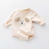 Baby Cartoon Pattern Long Sleeved Onesies Combo Striped Pantihose Sets