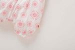 Baby Girls Floral Pattern Sleeveless Summer Rompers With Hat In Summer