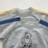 Infant Baby Unisex Bear Print Round Collar Top Combo Long Pants In Sets