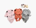 Baby Cartoon Animal Pattern Hoodie Combo Big PP Pants Sets