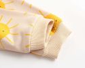 Baby Cartoon Sun Pattern Snap Button Long Sleeved Romper In Spring & Autumn